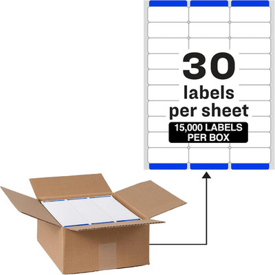 Avery Printable Address Labels with Sure Feed, 1'' X 2-5/8'' Customizable Stickers