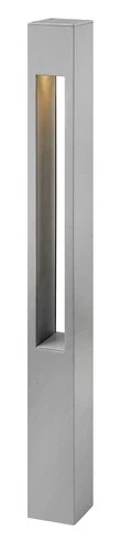 Hinkley Landscape Atlantis 12V Large Square Bollard 30" Titanium - Picture 2 of 9