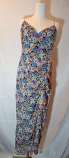 Lush Women’s Large NWT Asymetric Floral Print Maxi Dress with Spaghetti Straps
