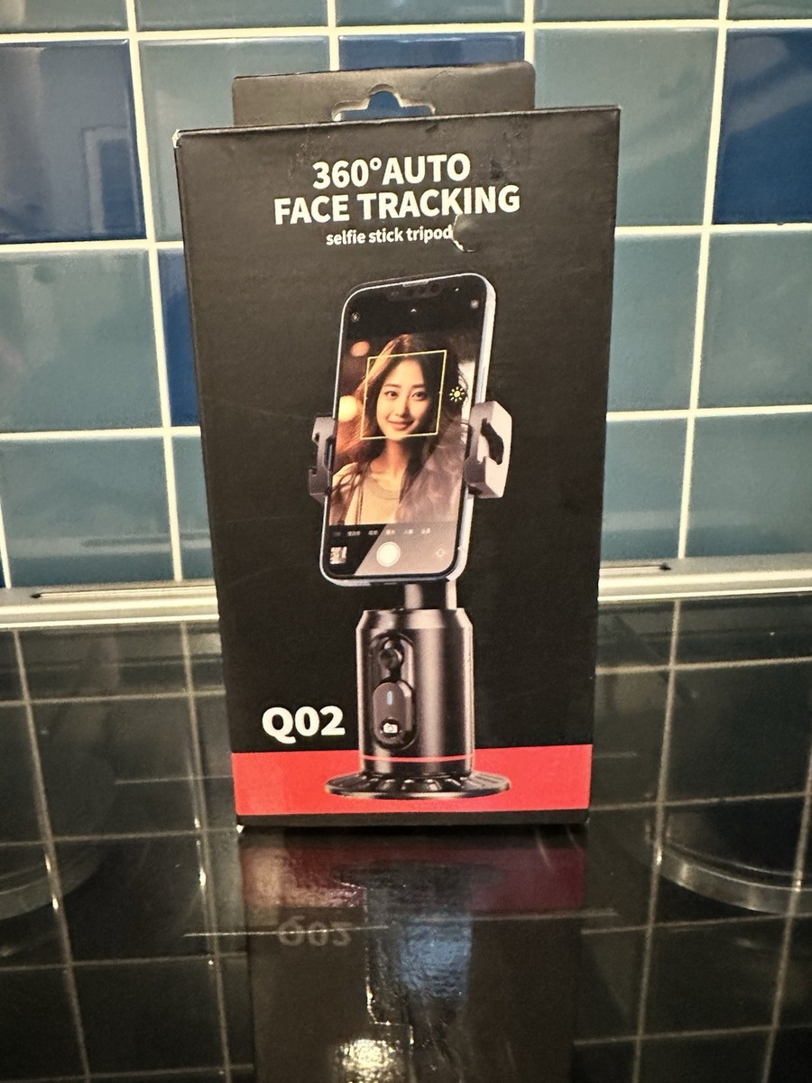Q02 360 Degree Auto Face Tracking Selfie Stick Mount! UK