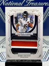2025 National Treasures Rome Odunze Framed Fabric Holo Silver MEM, SSP#/25🐻🔥