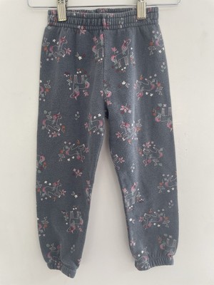 Garanimals Toddler Girl Rainbow Unicorn Cotton Pull On Jogger Pants Dark  Gray 4T