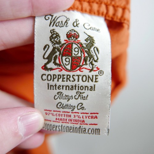 Copperstone Mens Stretch Button Down Solid Orange Shirt Size XXL - Bild 12 von 12