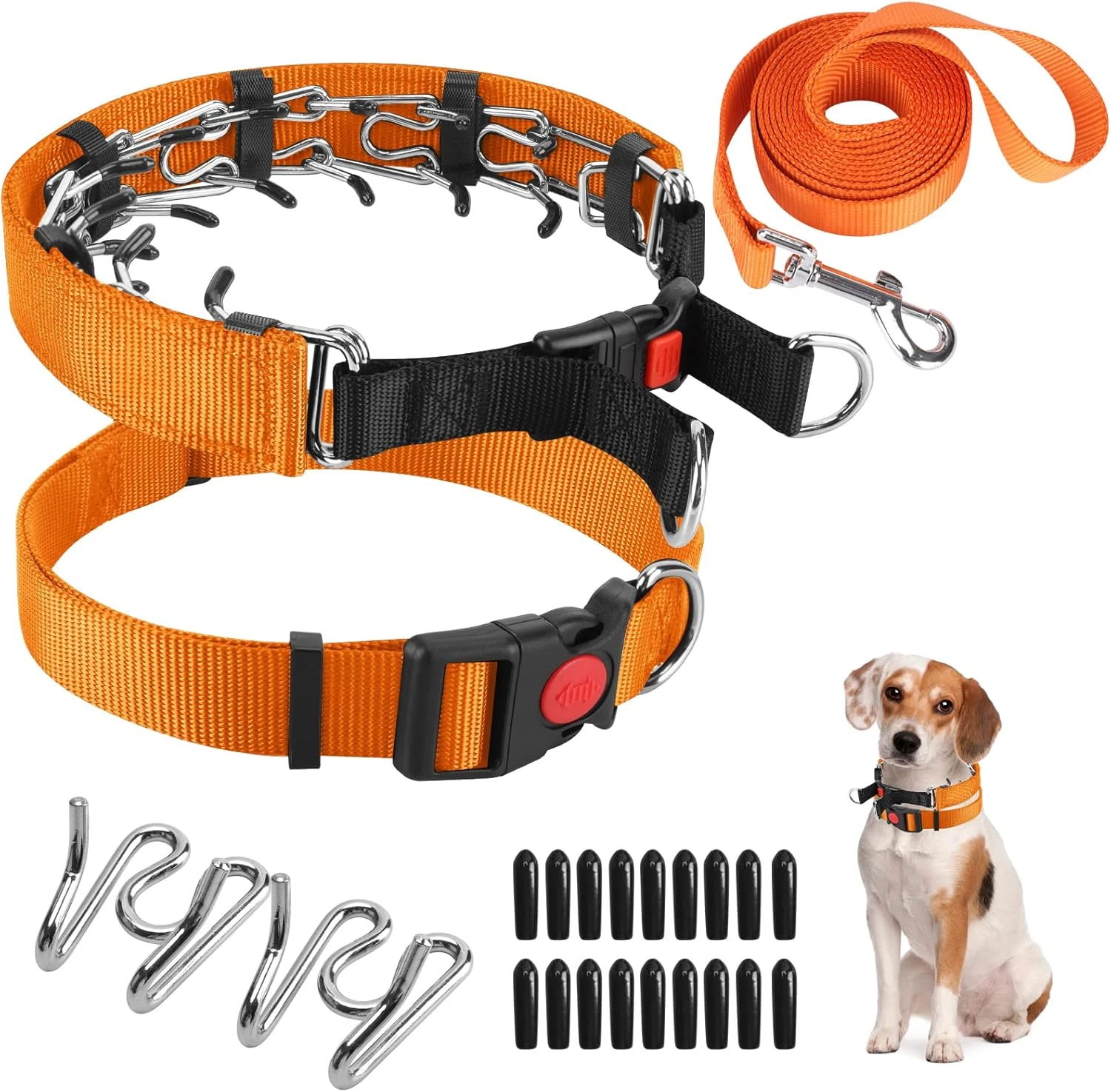 Classic Pets Dog Choke Pinch Collar with Nylon Comfort Tips and Quick Release Sn