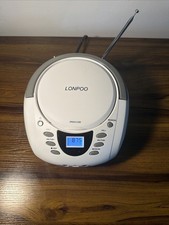 LONPOO CD Player Portable Boombox with FM Radio/USB/Bluetooth/AUX Input