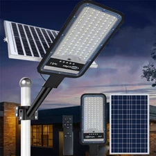 Commercial Solar Street Lights Outdoor Dusk-to-Dawn Solar High Bright Aluminum