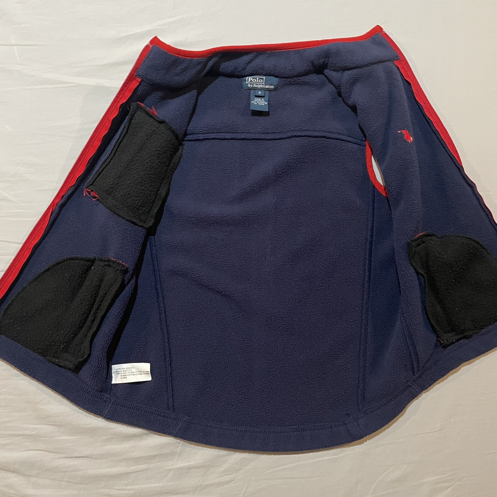 Polo Ralph Lauren Youth Fleece Best Taglia 6 Full Zip Pony Blu