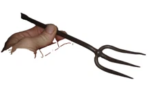 PRIMITIVE IRON FORK ANTIQUE KITCHEN RUSTIC COUNTRY FARMHOUSE HEARTH