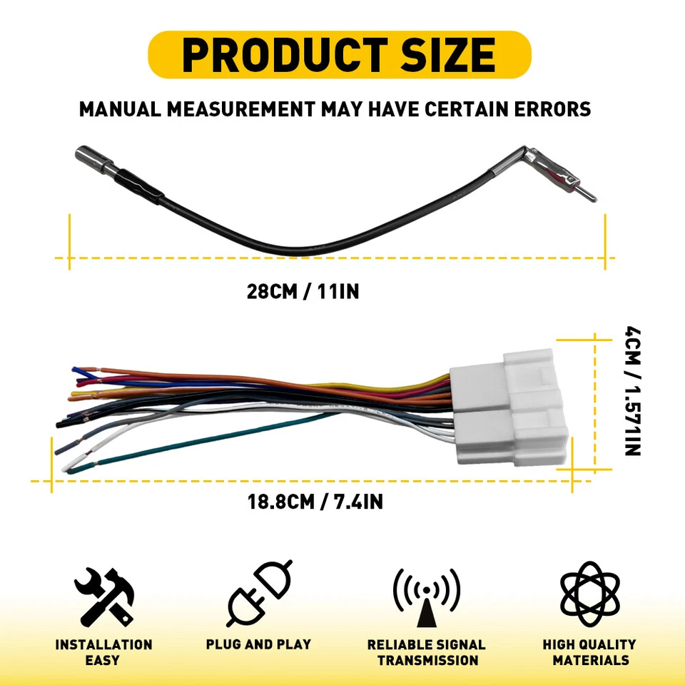 Car Radio Stereo Dash Kit Wire Harness Antenna Adapter For Chevy Silverado 99-02 - Image 2 of 4