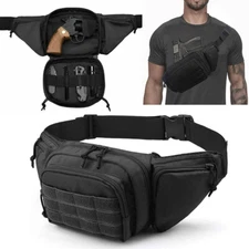 Tactical Waist Bag Concealed Gun Carry Pouch Military Pistol Holster Fanny Pack