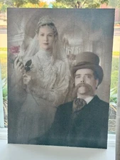 18x24" Haunted Mansion Constance the Bride & George Changing Lenticular Portrait