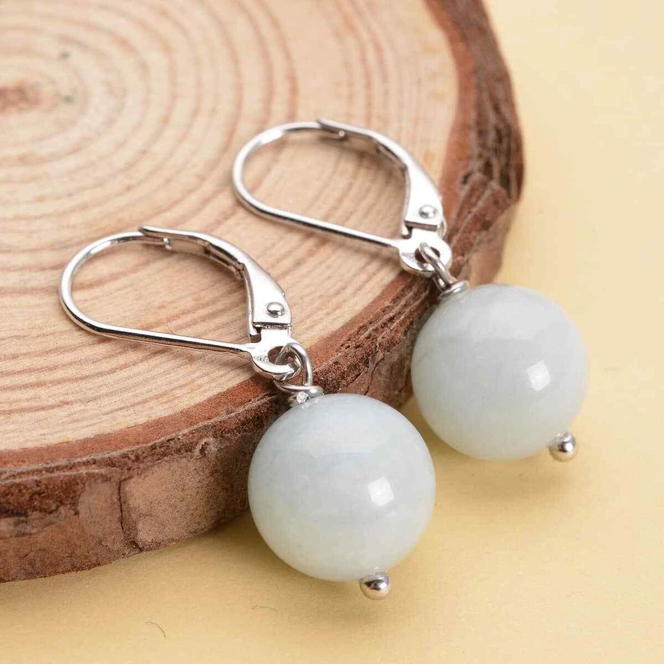 Lindos brincos folheados a ródio com alavanca de gota de água-marinha Mangoro 15,00 ctw - Imagem 2 de 4