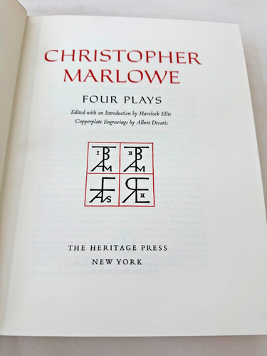 Heritage Press VIER SPIELE von Christopher Marlowe 1966 Hardcover 1. Auflage - Bild 3 von 10