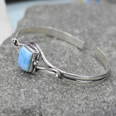 Blue Larimar Gemstone 925 Sterling Silver Christmas Gift Jewelry
