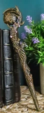 Wiccan Pentagram Sceptre Orb Fantasy Sorcery Wizard Cosplay Toy Magic Wand 9.5"L