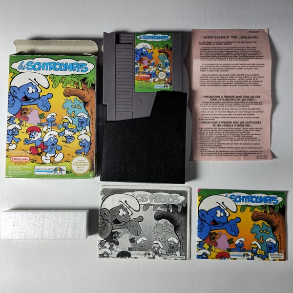 LOS PITUFOS SCHTROUMPFS NINTENDO NES PAL B ESPAÑOLIZADO MANUAL ESP