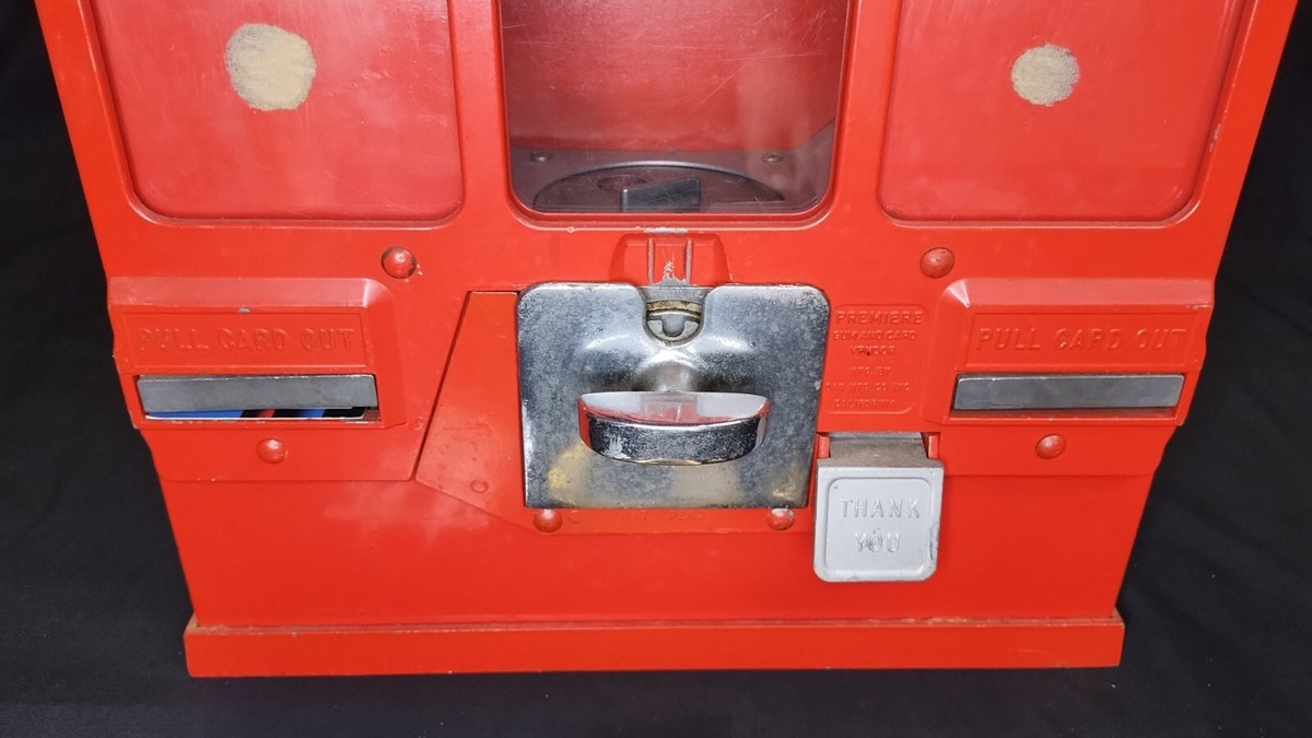 RARE ORIGINAL 1950s OAK BASEBALL CARD GUM BALL PENNY VENDING
