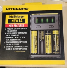 Nitecore i4 charger 26650 18500 18350 14500 16340 10440 AA AAA + 12v CAR ADAPTER