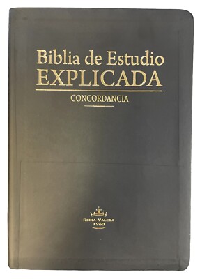 BIBLIA DE ESTUDIO EXPLICADA RVR 1960, Piel Especial Negro Con Indice