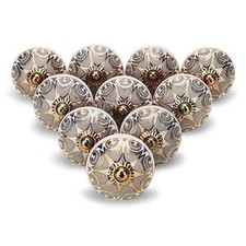 Cabinet Knobs Boho Grey Ceramic Dresser Pull Handle Kitchen Gray STYLE OF 10