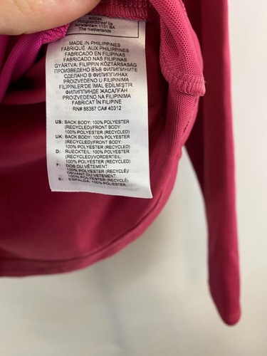 ADIDAS GOLF Youth Girl's Long Sleeve Zip Up Layer Wild Pink Sz S 9-10Y NWOT - Picture 3 of 4