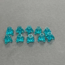 Lego 11127 28568 Transparent Aqua Blue Replacement Add-on Pieces Parts Lot of 10