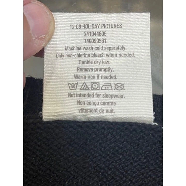 Crazy 8 V Neck Sweater Boy's M (7-8) Black Argyle Cottton Acrylic - Image 4 of 4