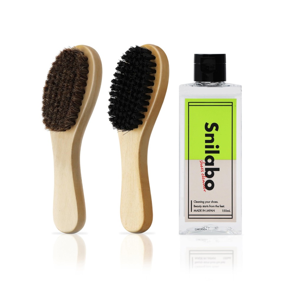 [Snilabo] Sneaker Cleaner, Shoe Detergent, Comes with 2 Brushes (Horse