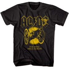 ACDC Golden Cannon FTATR Men's T Shirt  For Those About to Rock Concert Tour
