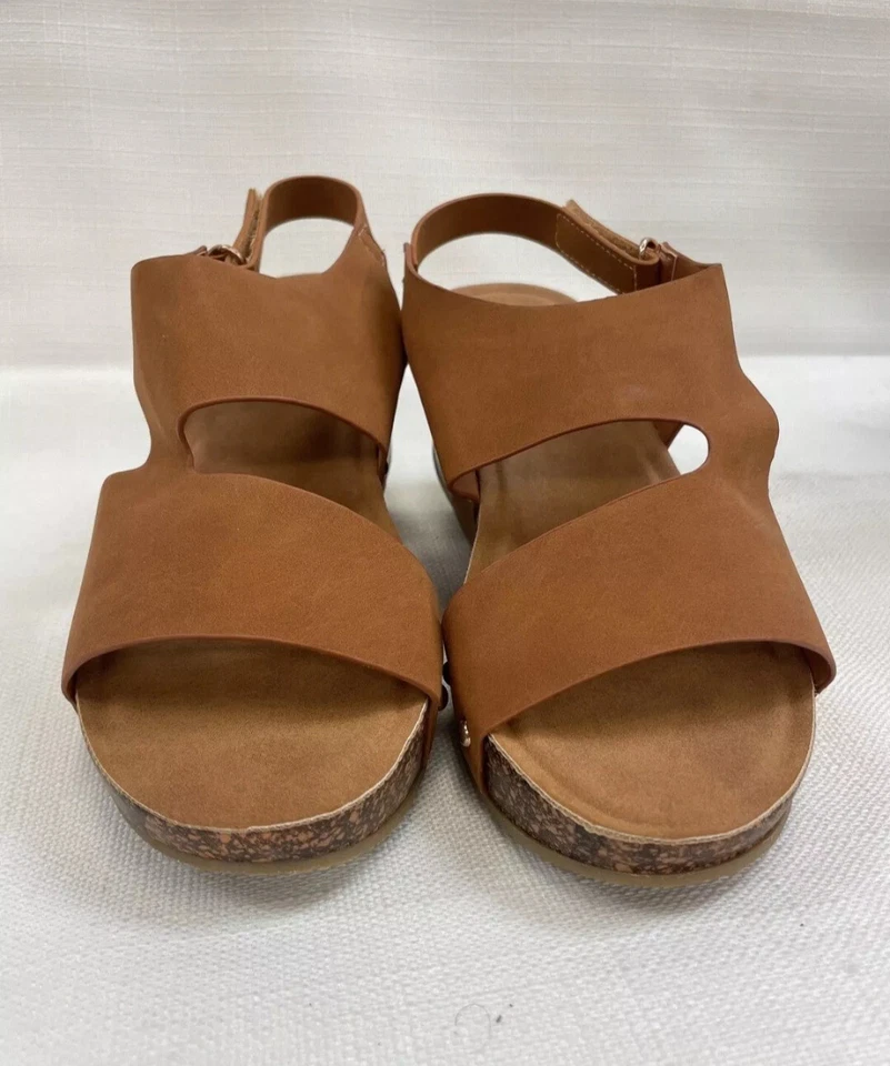 Yoki women's wedge sandalesCamel 6.5 - Image 4 of 4