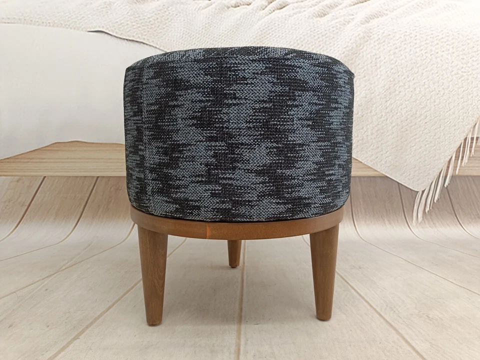 Footstool ottoman, Recliner stool, Desk stool, Fabric stool, Bathroom vanity - Image 2 of 4