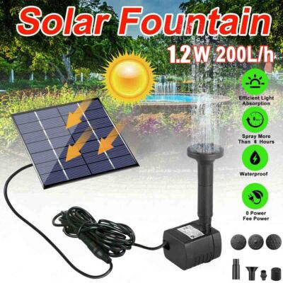 Solar Fountain for Bird Bath Small Pond Swimming Pool Garden Patio and Lawn