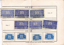 Romania, 1977-1979, TV Subscription Card - Revenue Fiscal Stamps Cinderellas