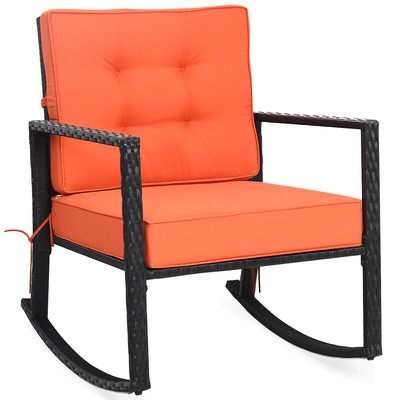 orange glider chair