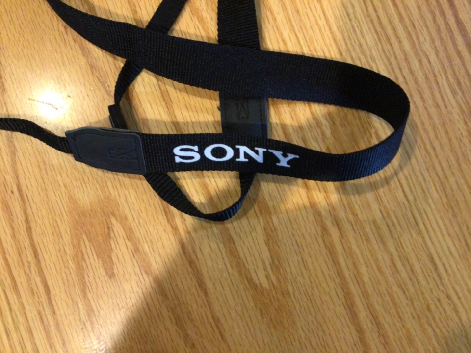 Bolsa para cámara Sony compacta negra de nailon correa de hombro ajustable universal pequeña Foto 2 de 3