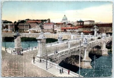 Postcard - Ponte Vittorio Emanuele II - Rome, Italy