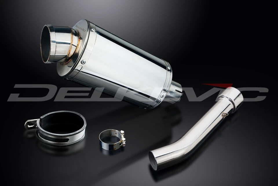 Aprilia Tuono 2003-2004 Delkevic Slip On 9" Oval Stainless Exhaust Muffler Kit - Image 3 of 4