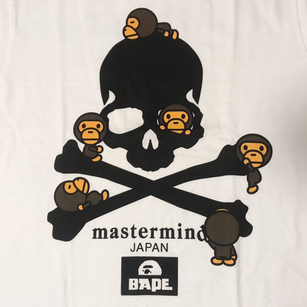 2011 BAPE × mastermind skull Milo T-shirt MMJ White A 2011 BAPE × mastermind skull Milo T-shirt MMJ White A