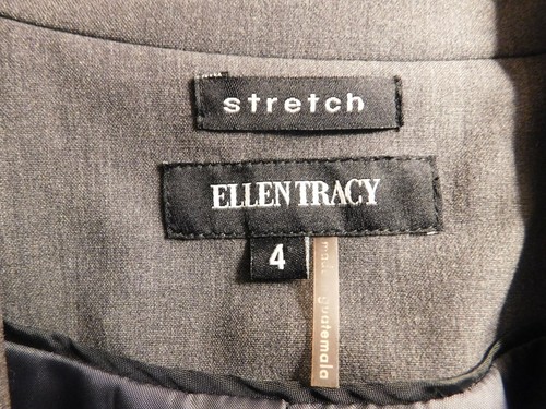 ELLEN TRACY Stretch Women's Size 4 Gray Blazer Lined - Picture 2 of 4
