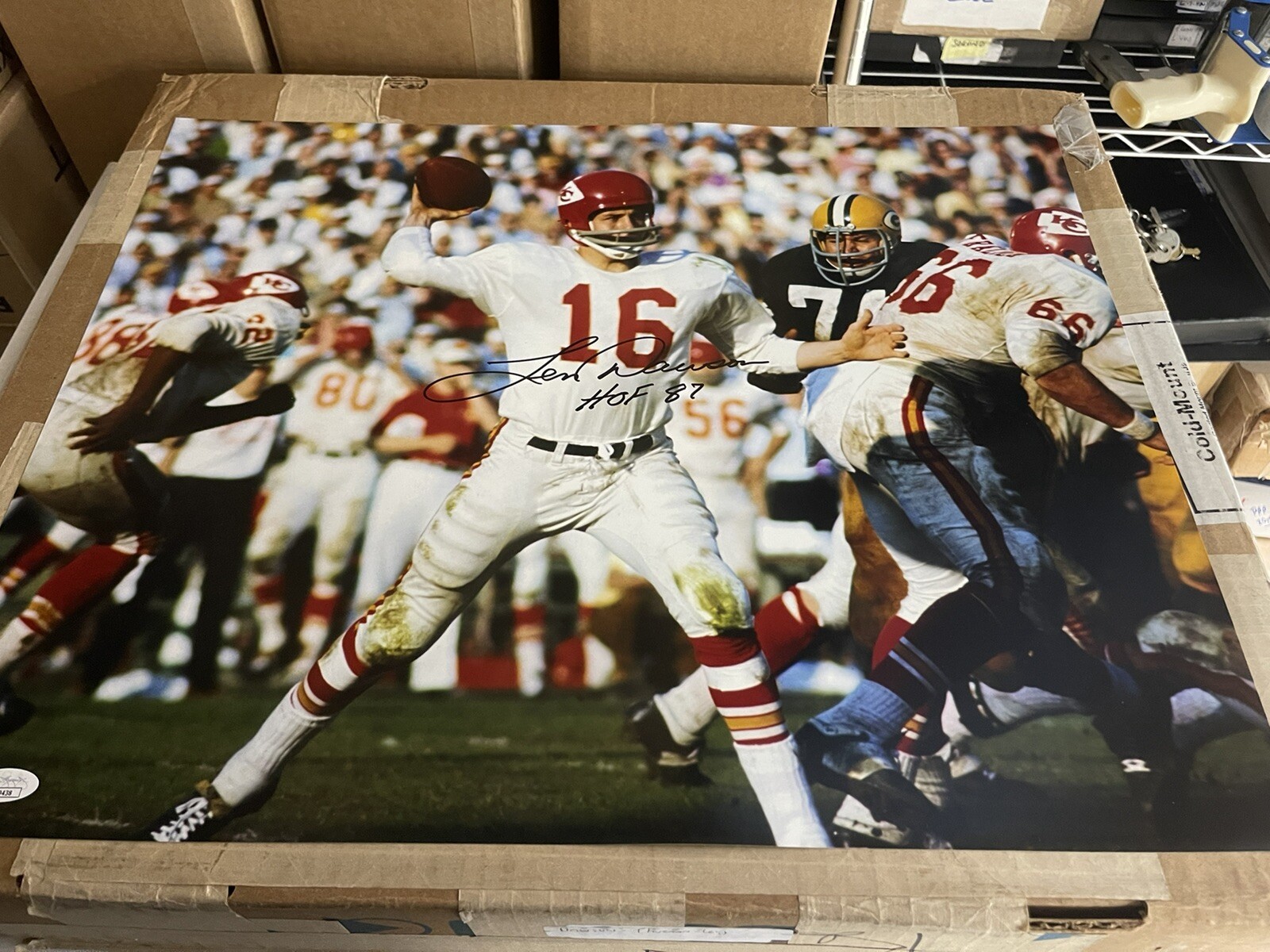 Len Dawson Autographed Signed Kansas City Chiefs KC CHIEFS 16X20 PHOTO MVP/HOF 87 JSA Super Bowl II 