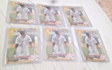 (6) BLAKE RUTHERFORD 2017 BOWMAN YELLOW BORDER RC YANKS