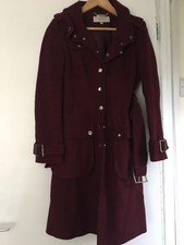 Karen Millen Wine Coat Size 8 
