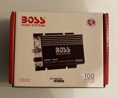 BOSS Audio Systems CE102 2 Channel Car Amplifier, 100 Watts Full Range Class A/B