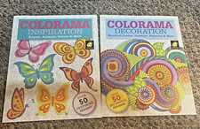 2 Colorama Adult Coloring Books Inspiration Angels Animals - Mystical Circles +