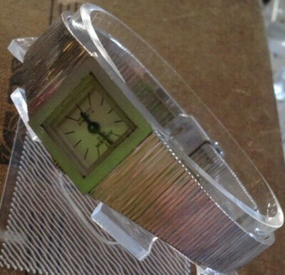 Vintage Anker 08017 Juwels Incabloc Damen Uhr Silber Farben Eckig