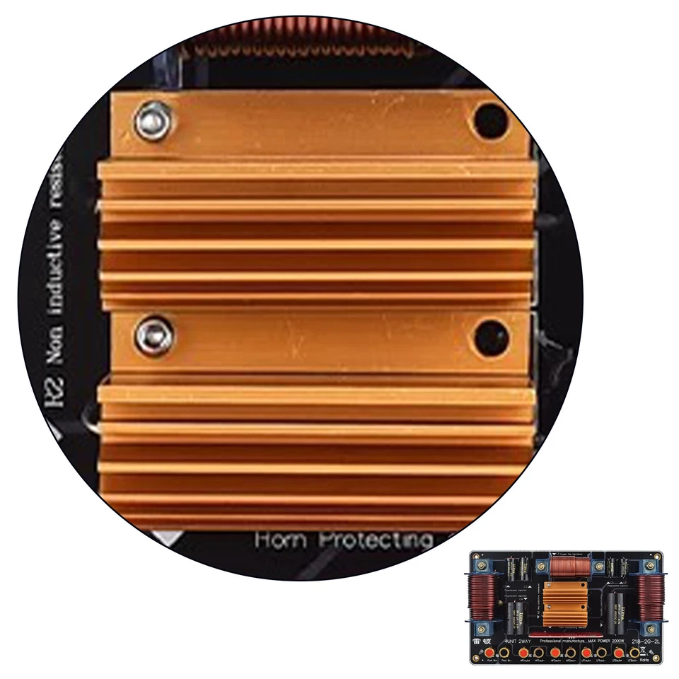 2000W 2 Way 4 Unit Dual Tweeter Speaker Frequency Divider Crossover Filter - Image 4 of 4