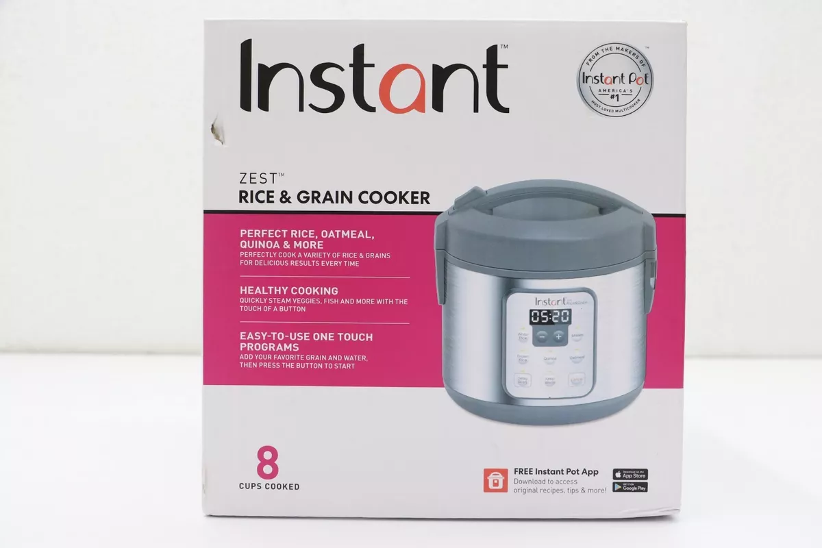 Instant Pot Zest 8 Cup One Touch Rice Cooker, From the Makers of Instant  Pot, Steamer, Cooks Rice, Grains, Quinoa and Oatmeal, 8-cup cooked/4-cup