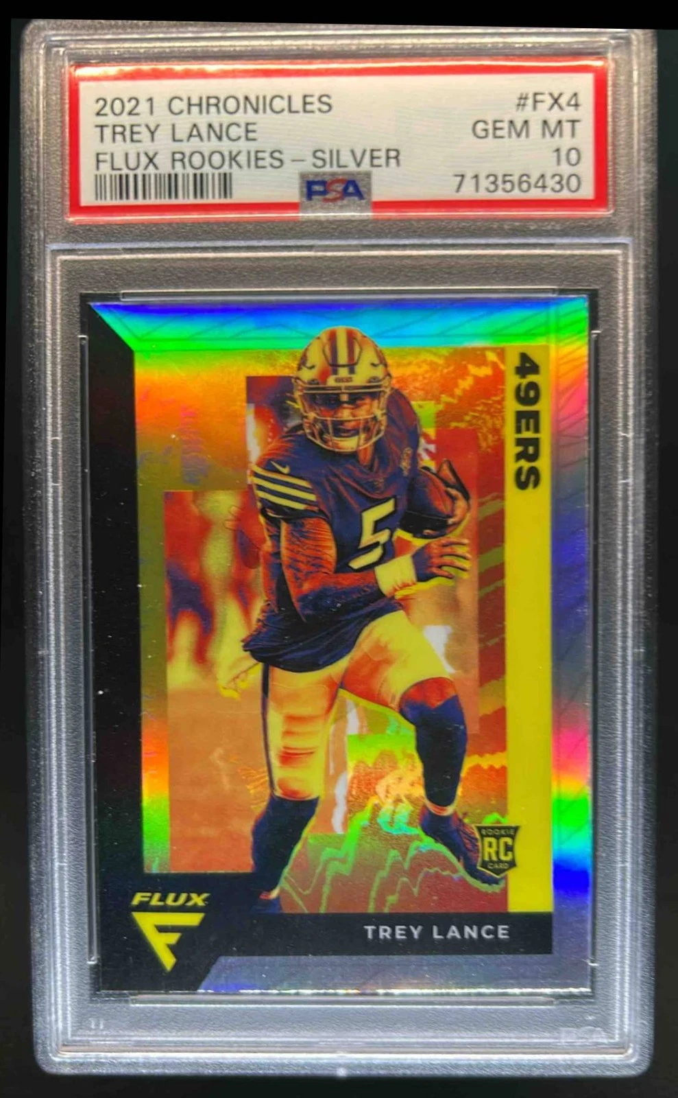 Trey Lance Panini Chronicles Flux Rookies #FX4 Silver