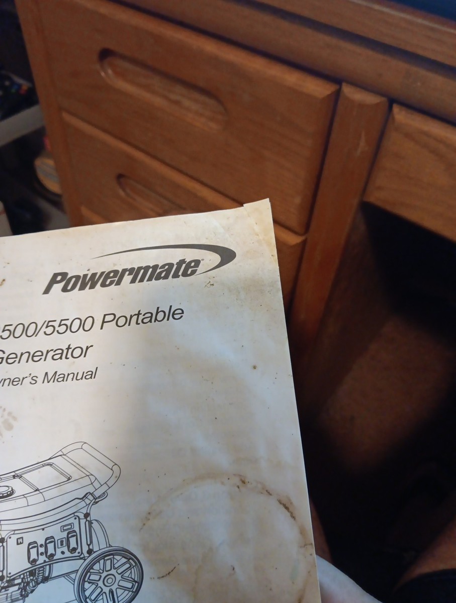 Powermate CX 1400/3500/5500 Portable Generator Owner's Manual | eBay