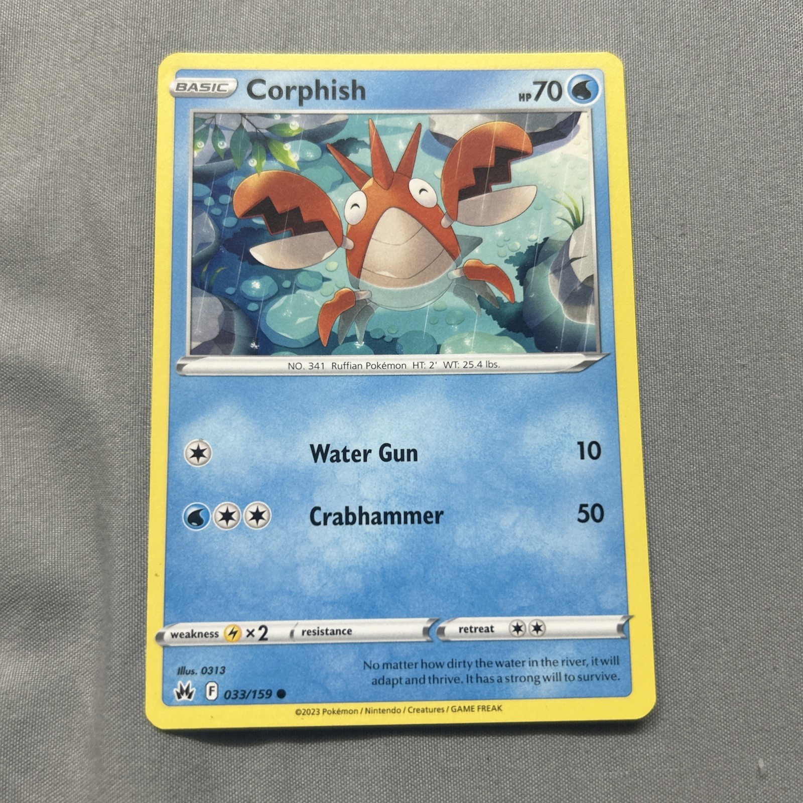 Corphish Pokemon Card